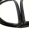 Black rubber weather stripping seals for rear windshield on nissan d21 navara king cab 1986-1997 back side view