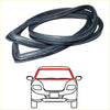 Black rubber rear windshield weatherstrip for Nissan Datsun Sunny B310 210 120Y shown from the back side