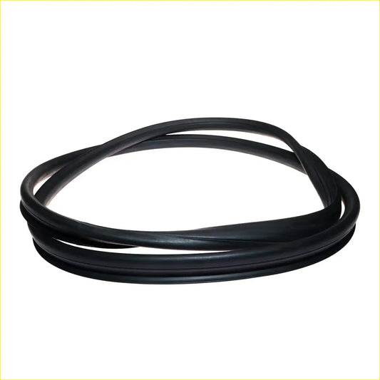 Black rubber rear windshield weatherstrip seal for toyota hilux rn20 rn25 rn27 1972-1978 showing back side