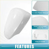 White glossy plastic rearview mirror cover for toyota prius c 2012-2018 right door easy direct replacement