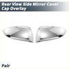 Chrome finished rearview mirror cover cap overlay pair for toyota hilux 2015 to 2022 shown from back side