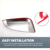 Shiny chrome plated side mirror cover with red adhesive strip for toyota hilux rearview mirror 2015-2022