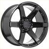 Black gloss finished alloy wheel recon delta with five bold spokes and recon logo hubcap