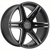 Black and silver two-tone recon striker matt black milled alloy wheel with five-spoke design and premium finish