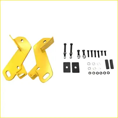 Yellow metal recovery tow points with black screws and hardware fit for isuzu mux rj 4wd 2021-on