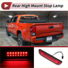 Red led third brake light for toyota tacoma 2005-2015 with sleek elongated design and black housing shown from back side