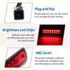 Red led third brake light for toyota tacoma 2005-2015 with sleek curved abs housing and abc cover shown from back