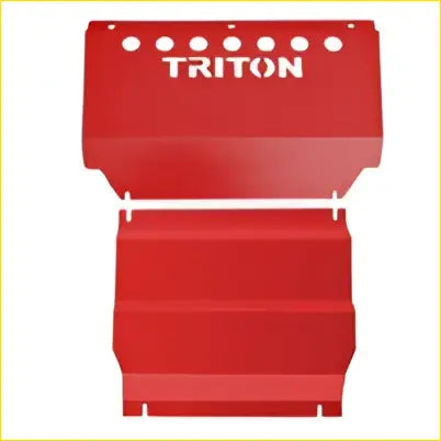 Red triton tool organizer with sturdy angular design and multiple slotted compartments for mitsubishi triton use