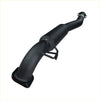 Black matte finished redback 2.5 inch catback exhaust pipe with curved design and flanged ends for vehicle installation