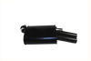 Black cylindrical exhaust muffler with glossy finish and dual outlet pipes for holden commodore ve vf sedan wagon 6l