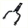 Black redback 2.5 inch dual exhaust with central catalytic converter and flanged ends for holden commodore ve vf sedan and wagon