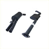 Black matte finish redback 2.5 inch dual exhaust with curved pipes for holden commodore sedan backside view