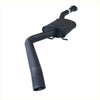 Black metal back side of redback 2.5 inch catback dual exhaust with rectangular muffler and curved pipes for holden commodore sedan