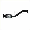 Black redback 2.5 inch performance catalytic converter with metallic foil wrapped core and curved pipes for ford falcon ba bf
