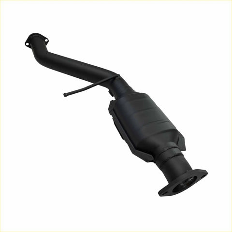 Black redback 2.5 inch performance catalytic converter with curved flanged ends for ford falcon ba bf exhaust system
