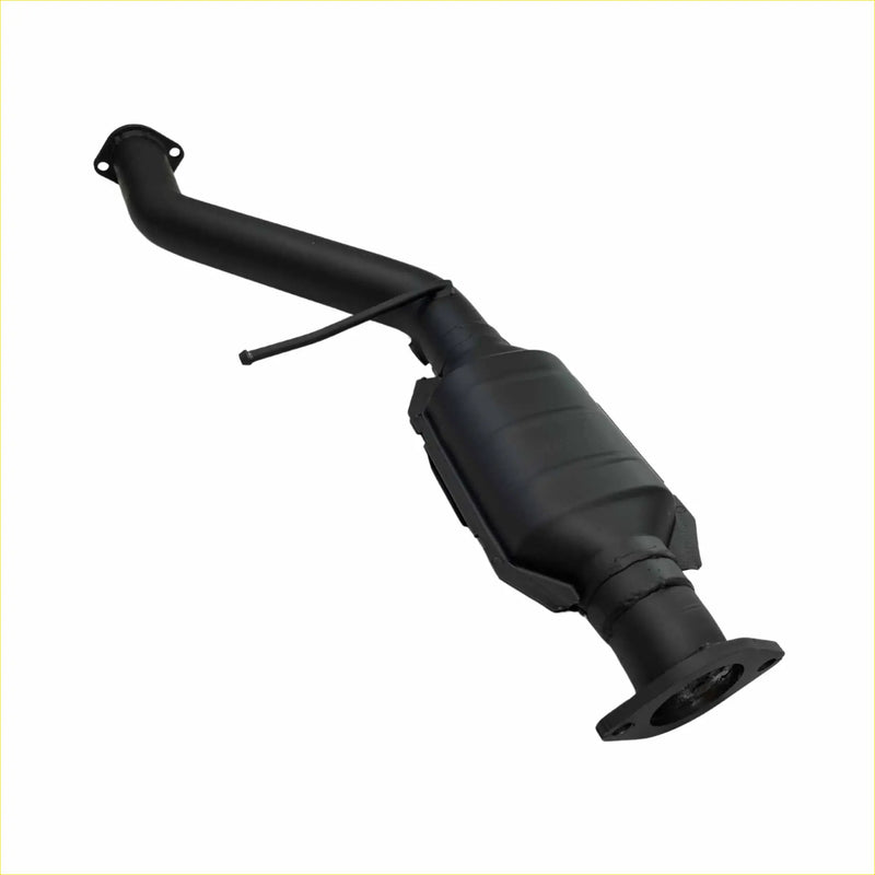 Black redback 2.5 inch performance catalytic converter with curved flanged ends for ford falcon ba bf exhaust system