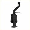Black redback 2.5 inch performance catalytic converter with curved exhaust pipe and flanged ends for ford falcon ba bf back side