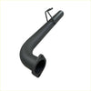 Black matte finished metal redback 3 inch tail pipe with curved design and flanged end for holden commodore driver side