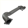 Gray metallic exhaust manifold with flanged ends and curved tubes for redback 4x4 exhaust system on chevrolet silverado 1500