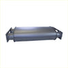 Gray metallic cylindrical catalytic converter with flanged ends and brackets for redback 4x4 muffler sound option