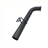 Black metal redback dual 3 inch catback exhaust pipe with curved design and mounting brackets for holden commodore ve vf sedan back side