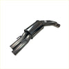 Back side of redback dual 3 inch catback exhaust for holden featuring a shiny chrome finished dual exhaust manifold
