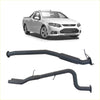 Black rear view of redback exhaust 2.5 inch hotdog centre and rear muffler system for ford utility vehicles