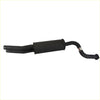 Black metal exhaust muffler with curved design and dual inlet pipes for redback exhaust 2.5 system ford fg falcon ute