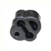 Black rubber engine mount with three circular openings and one central hole for redback exhaust 2.5 system