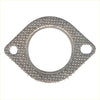 Silver metallic exhaust manifold gasket with diamond edge and raised dots for redback exhaust 2.5 system
