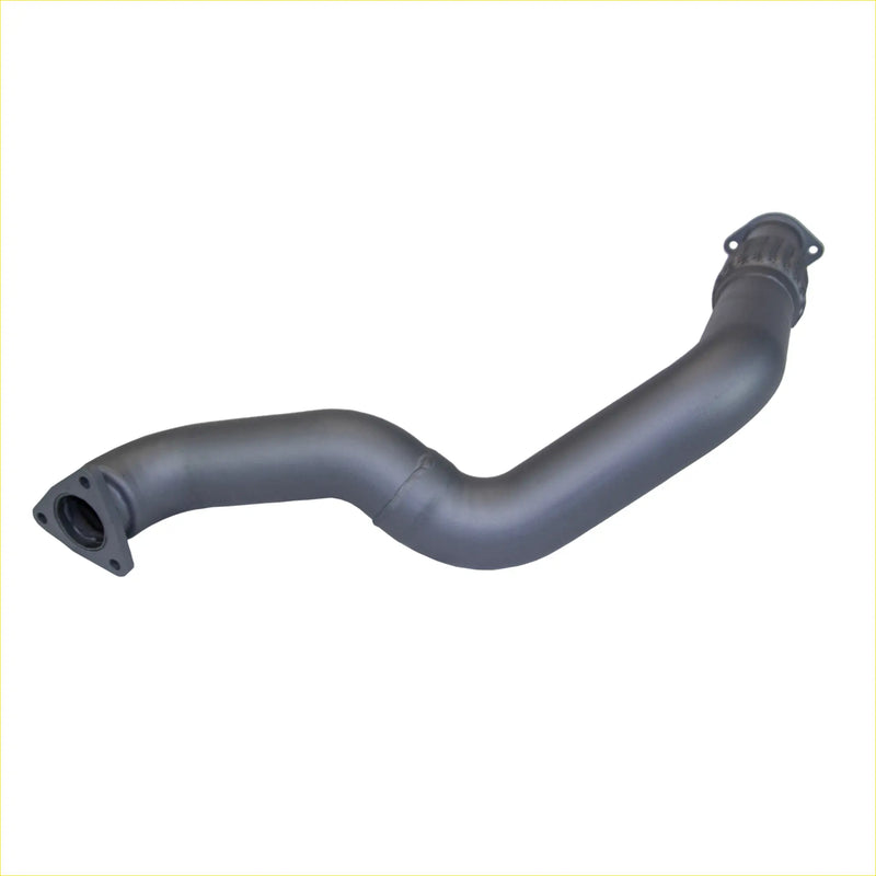 Black metal redback exhaust dump pipe with s-shaped flanged ends for toyota landcruiser 75 78 79 series