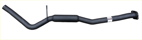Black metal redback exhaust pipe with curved design and sensor for holden commodore vt v6 ute and wagon 25 inch center back side