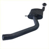 Black matte finished redback exhaust manifold with curved pipe and flange for holden commodore vy v6 sedan series 2 front