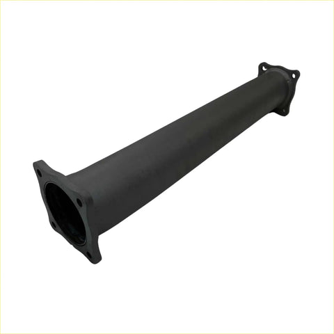 Black cylindrical redback extreme duty 3.5 inch dpf back exhaust with flanged ends and matte finish for toyota hilux