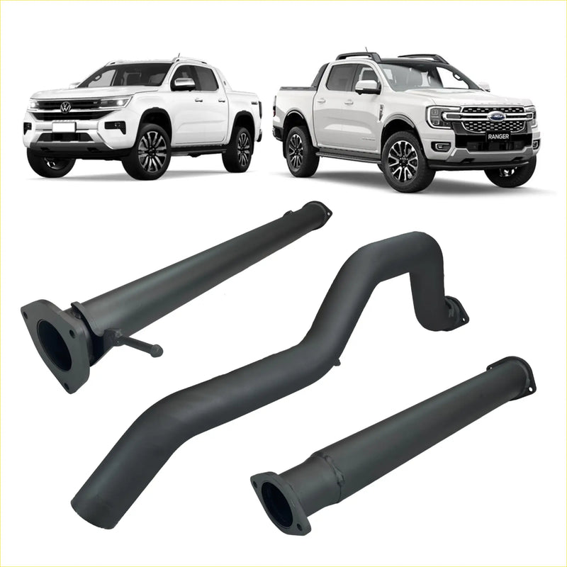Black matte exhaust manifold parts for redback extreme duty 3.5 inch exhaust for ford ranger and vw pickups