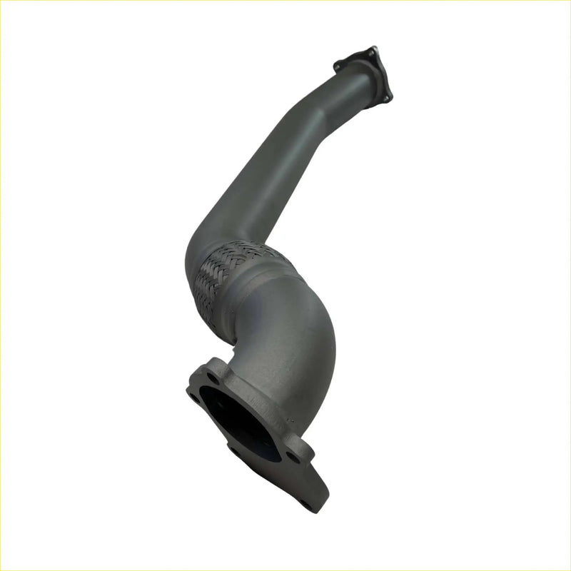 Dark gray metallic redback extreme duty 3 inch dump pipe with braided heat shield for toyota landcruiser 80 series
