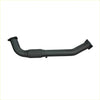 Black exhaust manifold with textured heat-resistant section and flanged ends for redback extreme duty 3 dump pipe