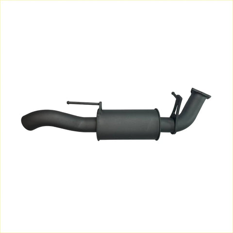 Black cylindrical redback extreme duty 3 inch muffler with curved pipes for chevrolet silverado 1500 drivers