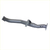Gray metallic exhaust manifold with flanged ends and bracket from redback extreme duty 4 inch turbo back kit for landcruiser