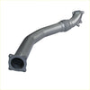 Gray metallic redback extreme duty dump pipe with flanged end and meshed section for toyota landcruiser 105 series