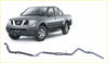 Gray metallic redback extreme duty exhaust system for nissan navara d40 25l showing back side details