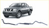 Black metallic redback extreme duty exhaust system back side for Nissan Navara D40 2.5L pickup truck