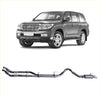 Black metallic redback extreme duty exhaust system for toyota land cruiser 200 series 4.5l showing back side