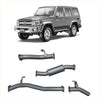 Gray metallic redback extreme duty exhaust system components for toyota landcruiser 76 series wagon back side