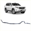 Silver metallic redback extreme duty exhaust manifold system for toyota land cruiser prado 120 150 series back view