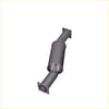 Gray metallic catalytic converter with flanged ends for redback extreme duty exhaust toyota prado 120 series 1kz-te