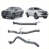 Gray metallic exhaust pipes shown from the back for redback extreme duty mitsubishi triton mq mr pickup trucks