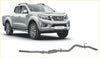 Silver metallic nissan navara pickup with chrome and alloy wheels paired with gray metal exhaust for redback extreme duty