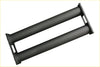 Black dual roller conveyor component with matte finish and industrial metal construction for landcruiser exhaust