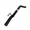 Black metal exhaust pipe with curved design and mounting bracket shown from back for redback factory sport tailpipe holden commodore vtvz sedan